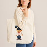 🧸 Tote Bag (L) – Teddy Bear Style